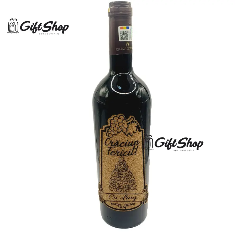 Craciun fericit, editie limitata, vin rosu cabernet sauvignon, demisec, 750ml, 13.5% alcoolv